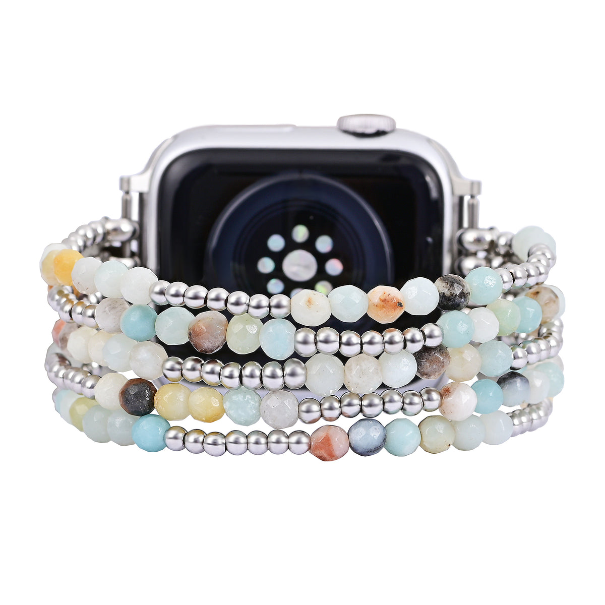 Correa elástica Amazonita Brillante para Apple Watch