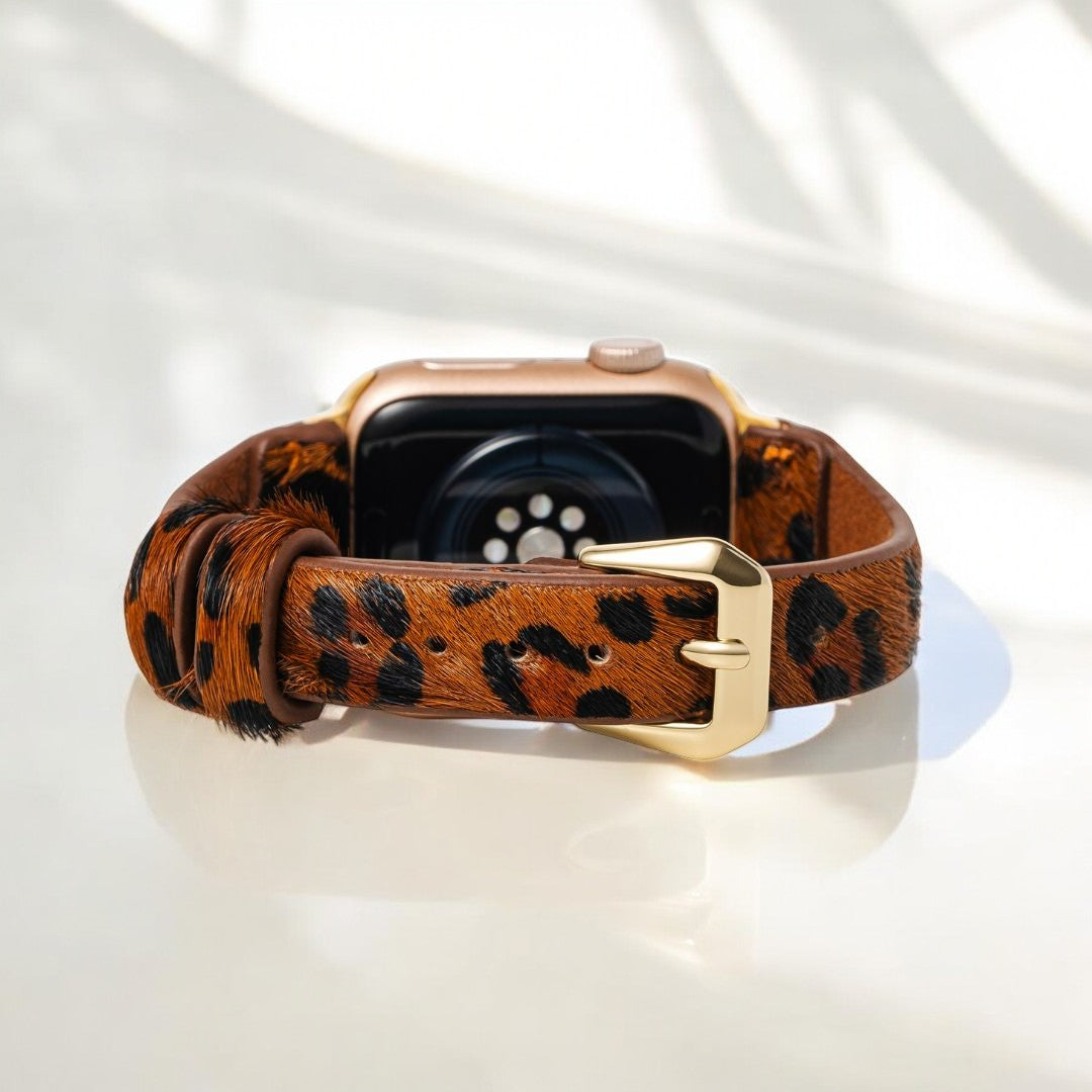 Correa Panthera Brown Leather Apple Watch