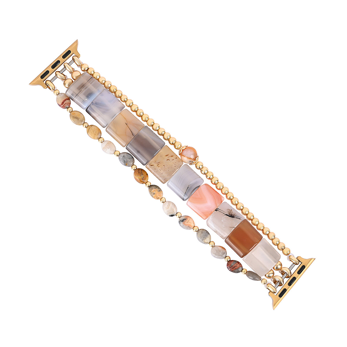 Correa elástica para Apple Watch de ágata Golden Hour