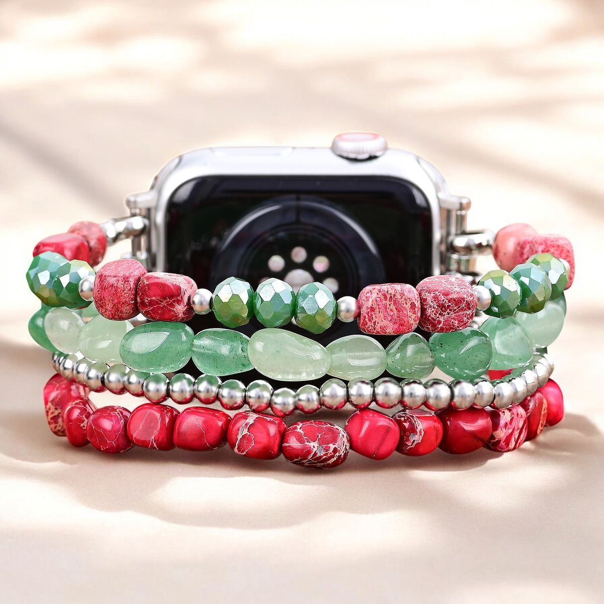 Correa de Navidad Evergreen Silver Elegance para Apple Watch