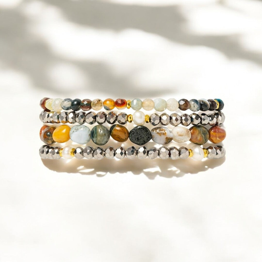 Correa Agate Pearl Cascade Apple Watch