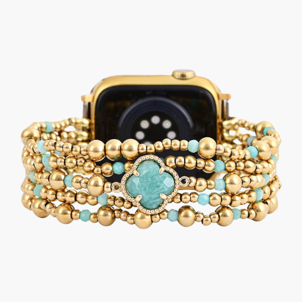 Correa elástica Delight de Amazonita curativa para Apple Watch