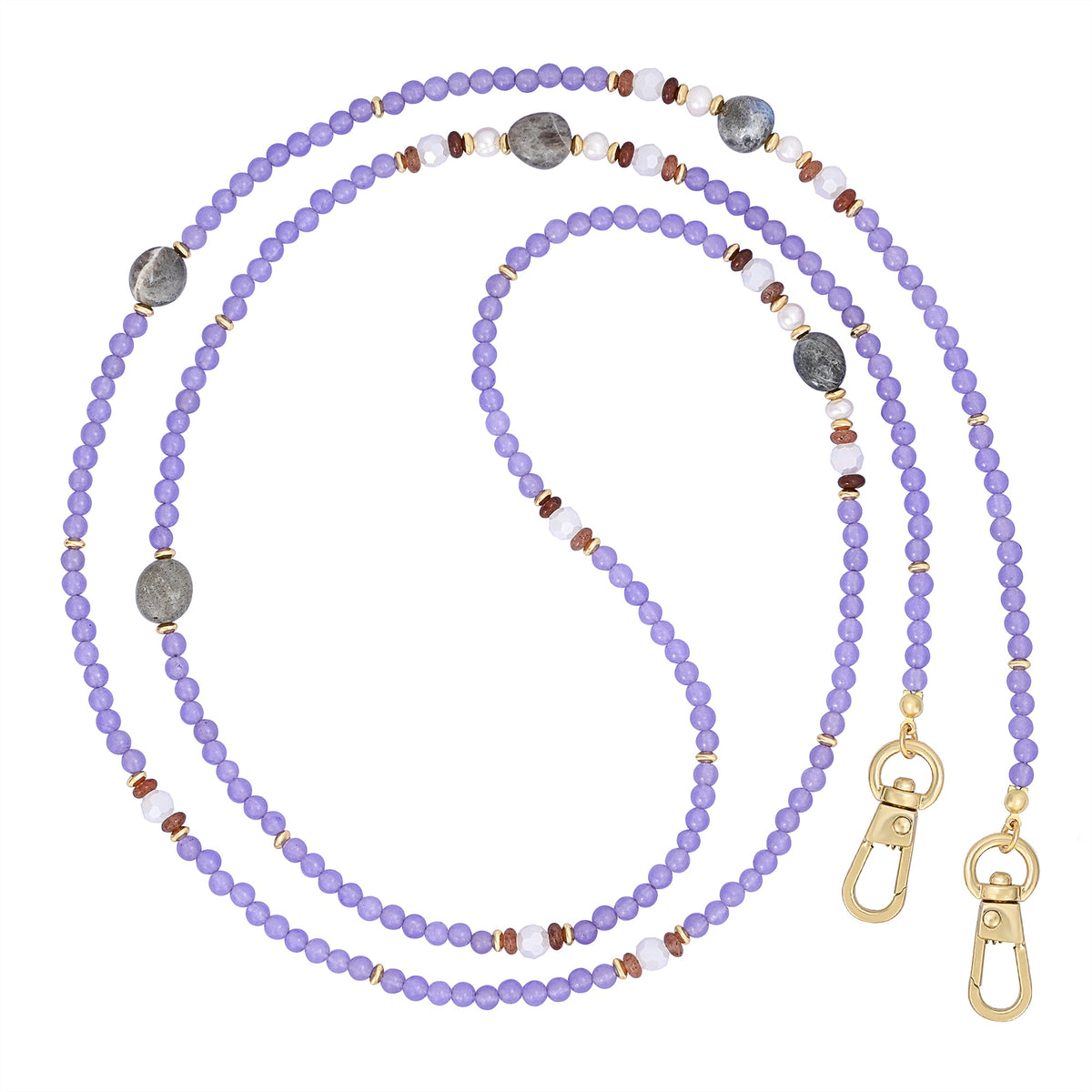 Cadena para teléfono de labradorita lavanda