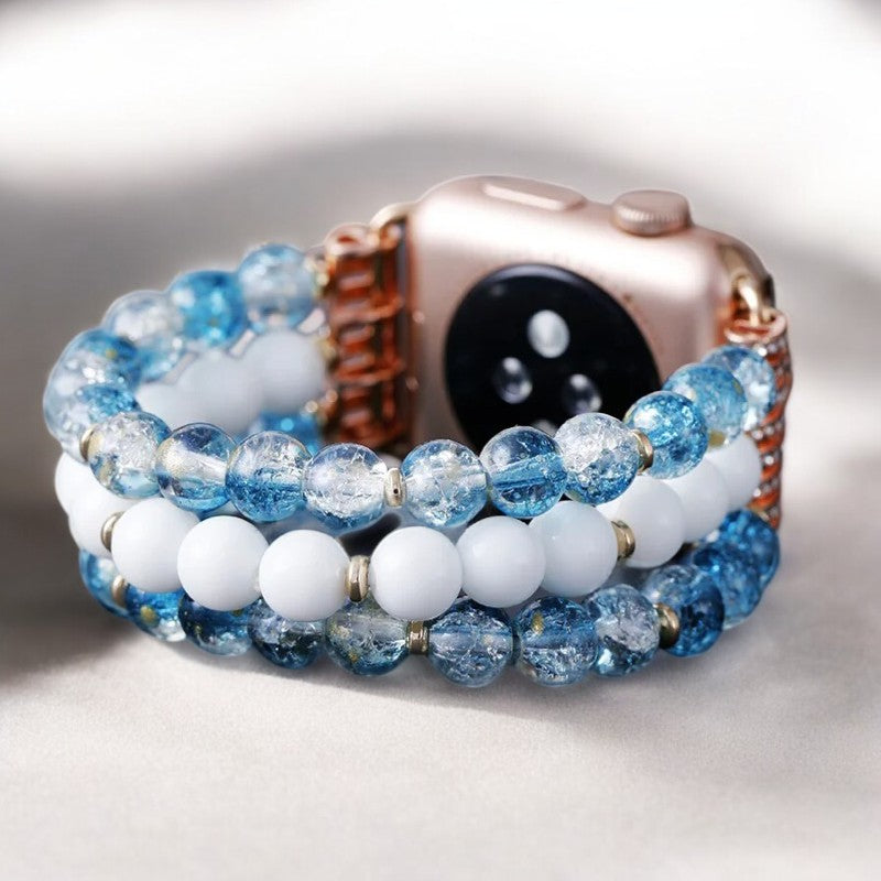 Correa de reloj elástica Crystal Jade Frost