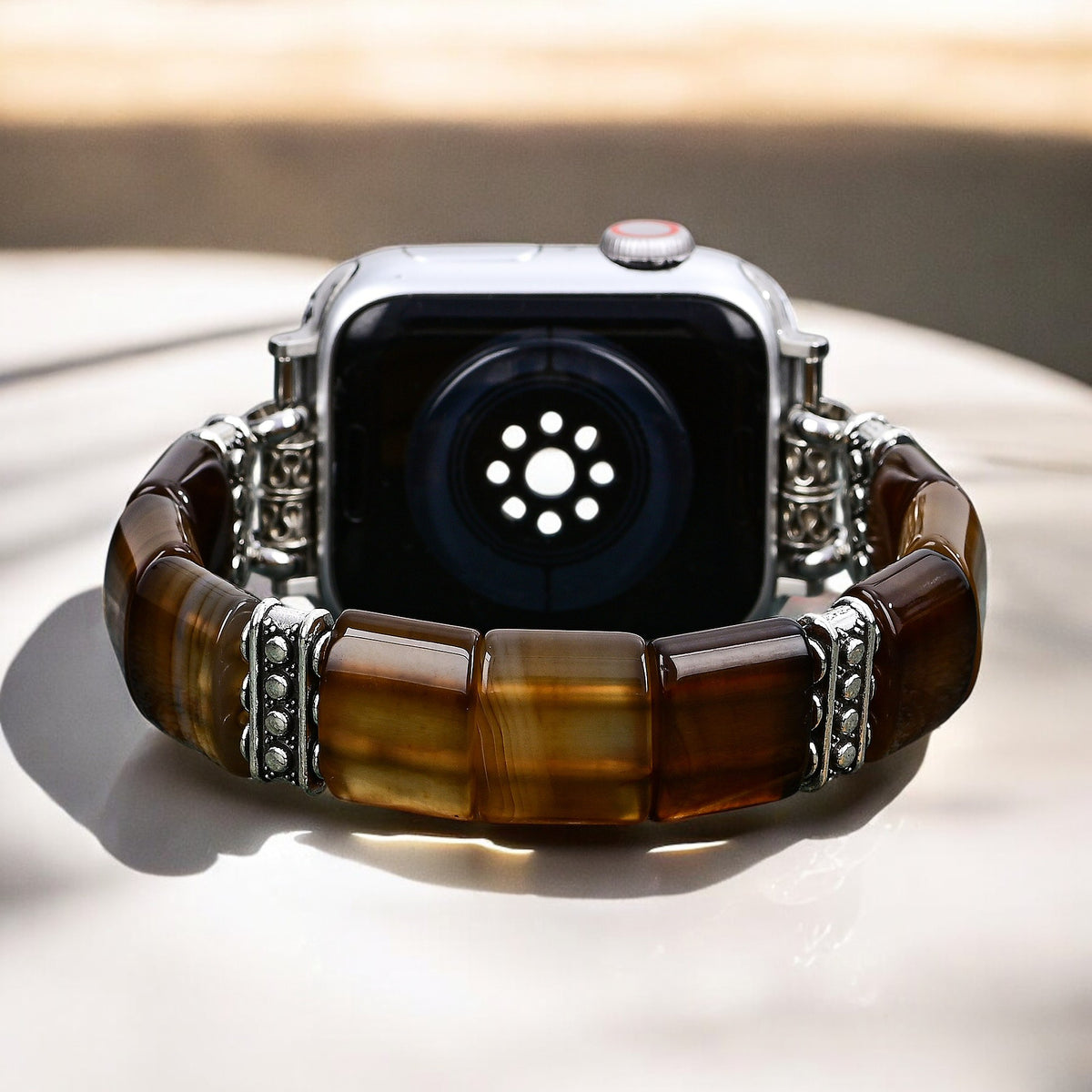 Correa elástica de ágata de duna etérea para Apple Watch