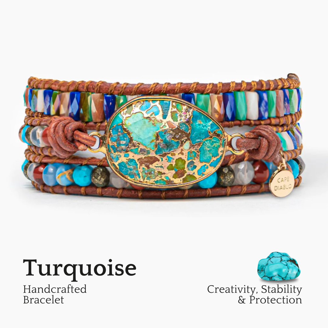 Pulsera de Energía León Turquesa