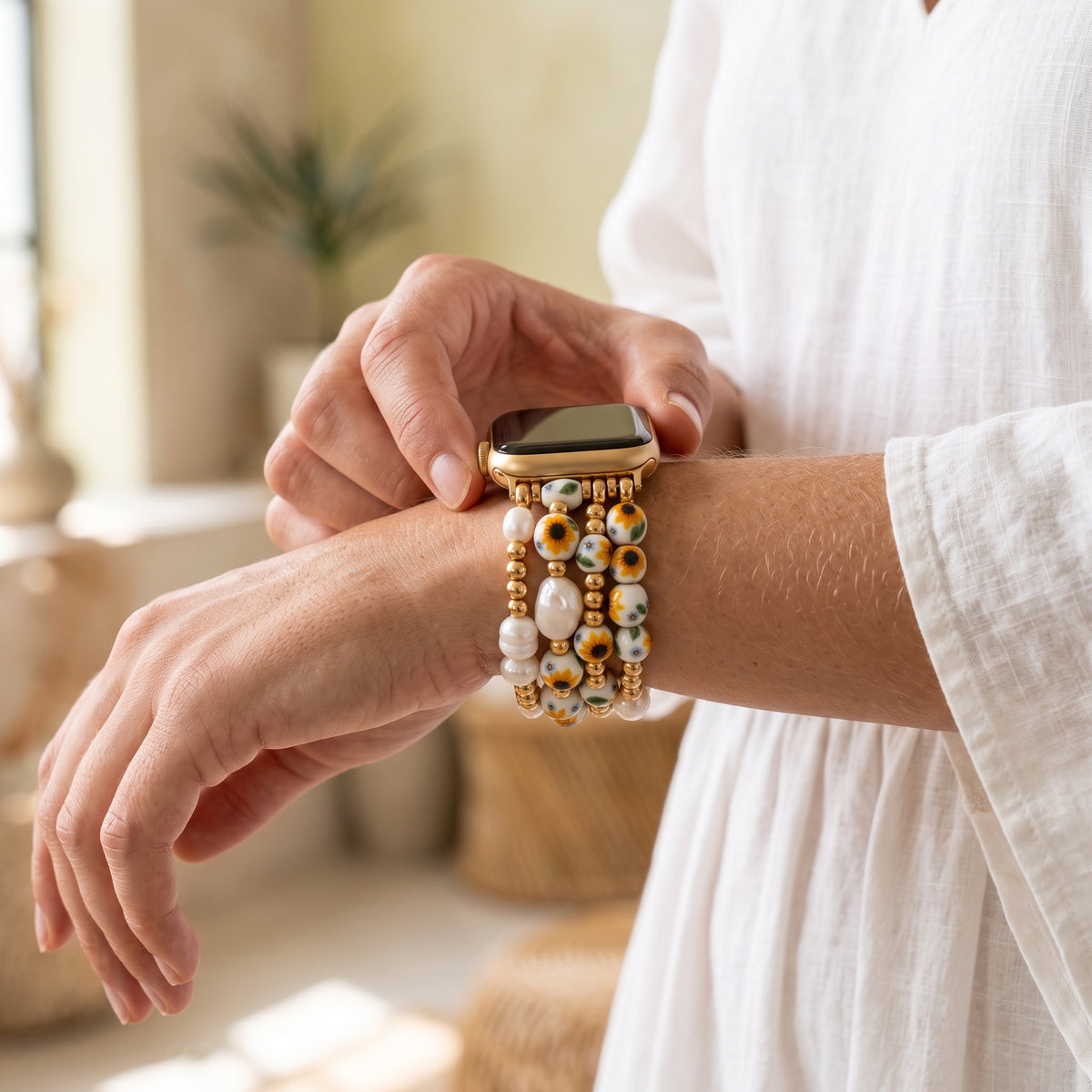 Correa para Apple Watch Sunlit Bloom de Porcelain Garden