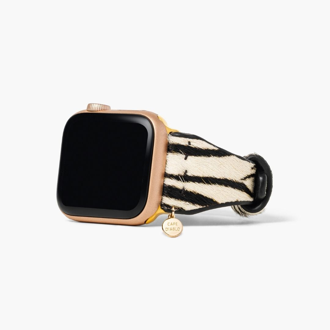Correa de cuero de lujo Zebra Apple Watch