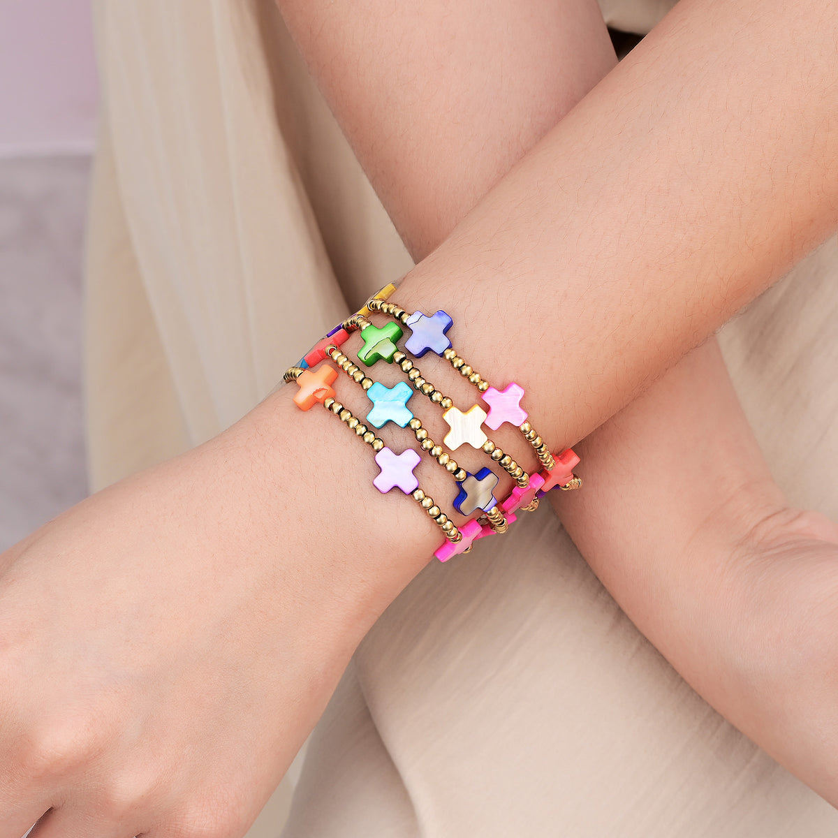 Conjunto de Pulseras Chakra Cross