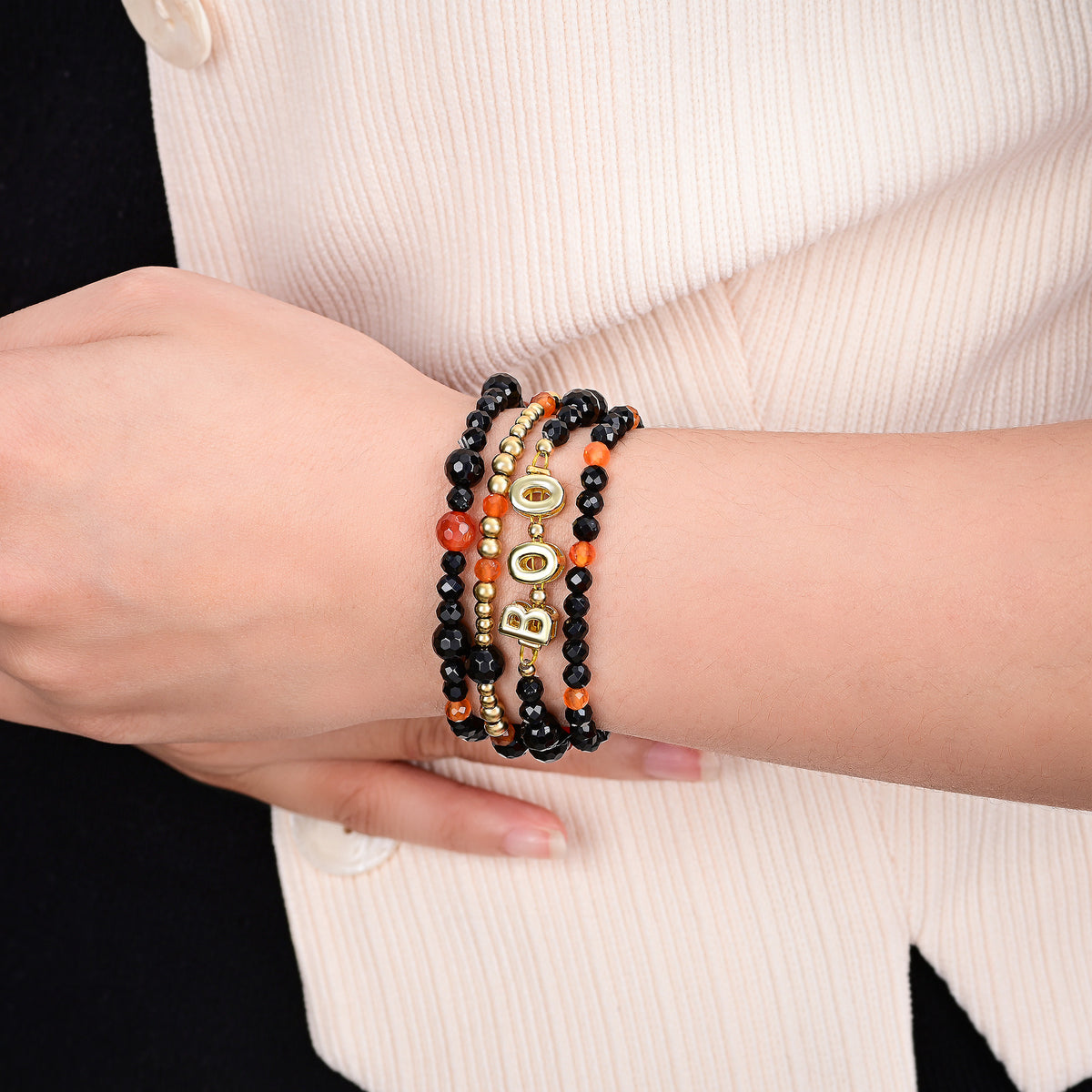 Set de pulseras de calabaza de Halloween