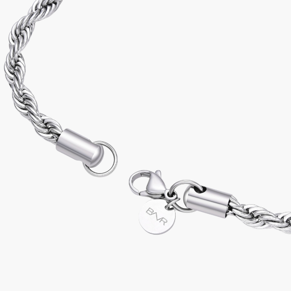 Pulsera de Cuerda (Plata) 5mm