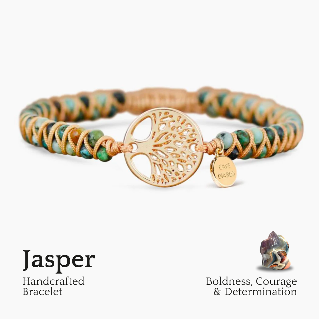 Pulsera Árbol de la Vida de Jaspe Africano