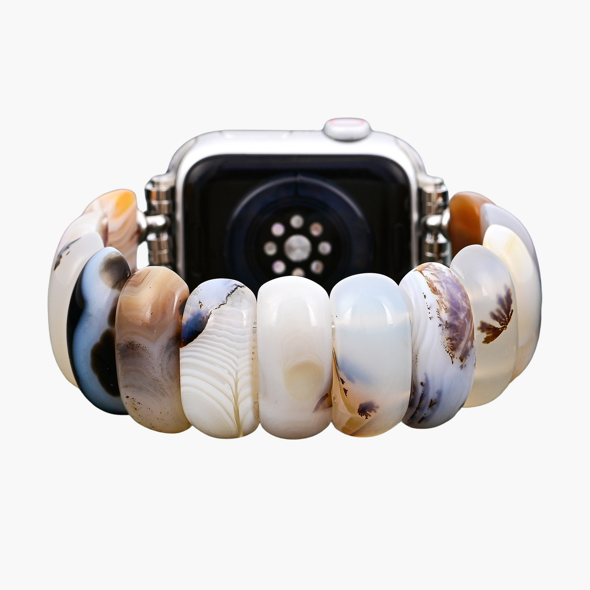 Correa elástica de ágata Ivory Dune para Apple Watch