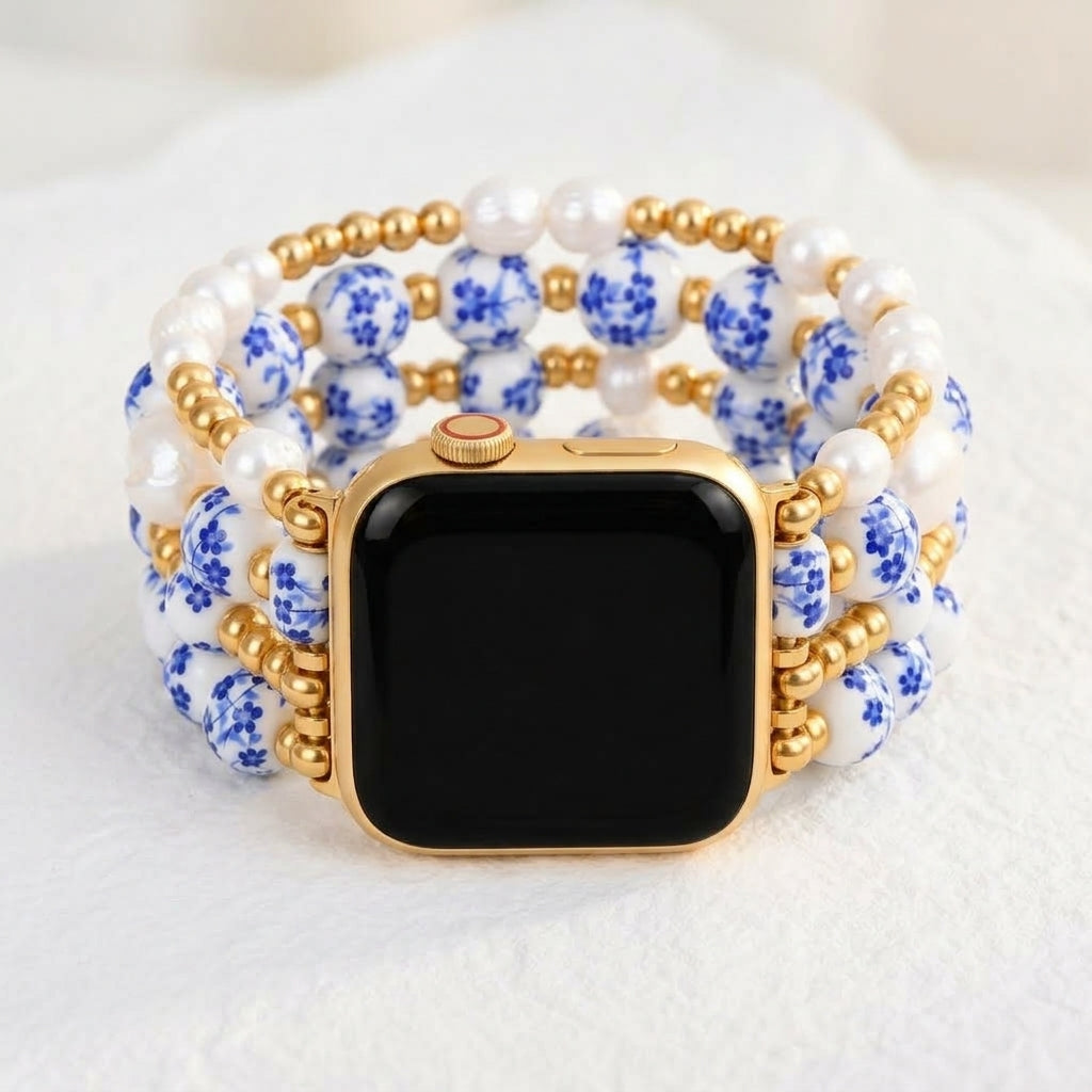 Correa para Apple Watch Sapphire Bloom de Porcelain Garden
