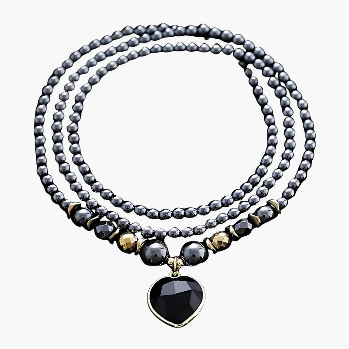 Collar de Armonía Intensa de Hematita