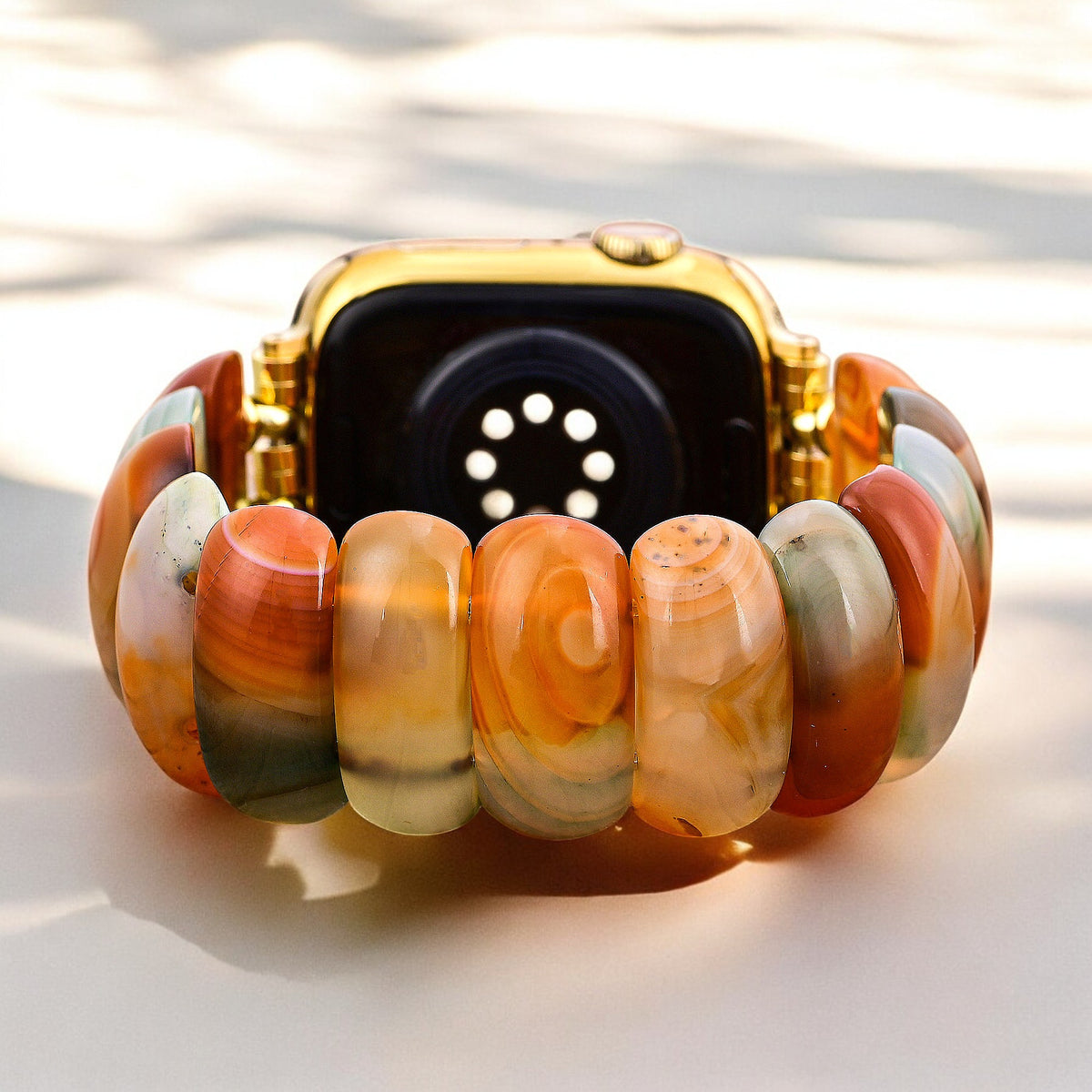 Correa elástica Golden Dusk Agate para Apple Watch