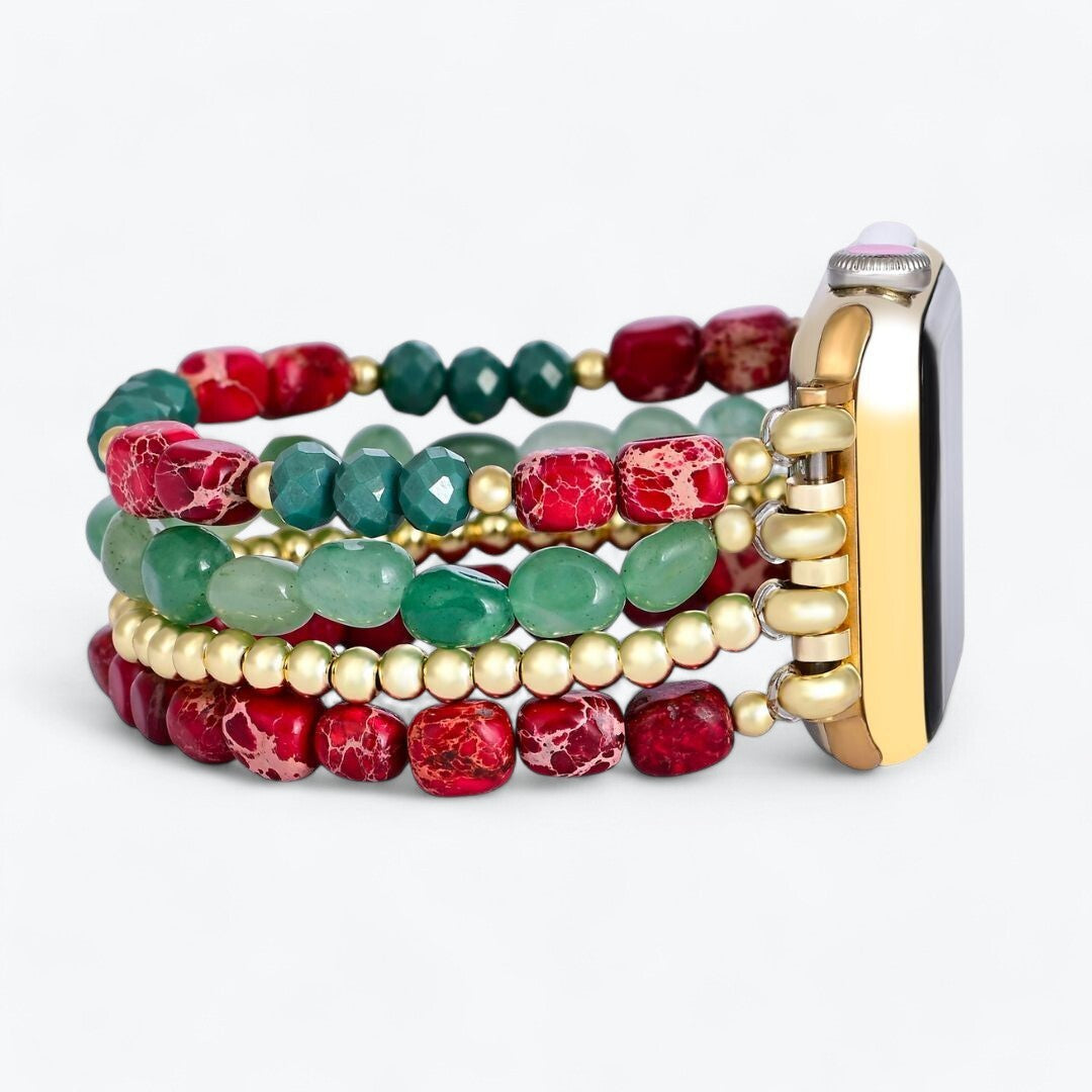 Correa Evergreen Gold Elegance Christmas Apple Watch