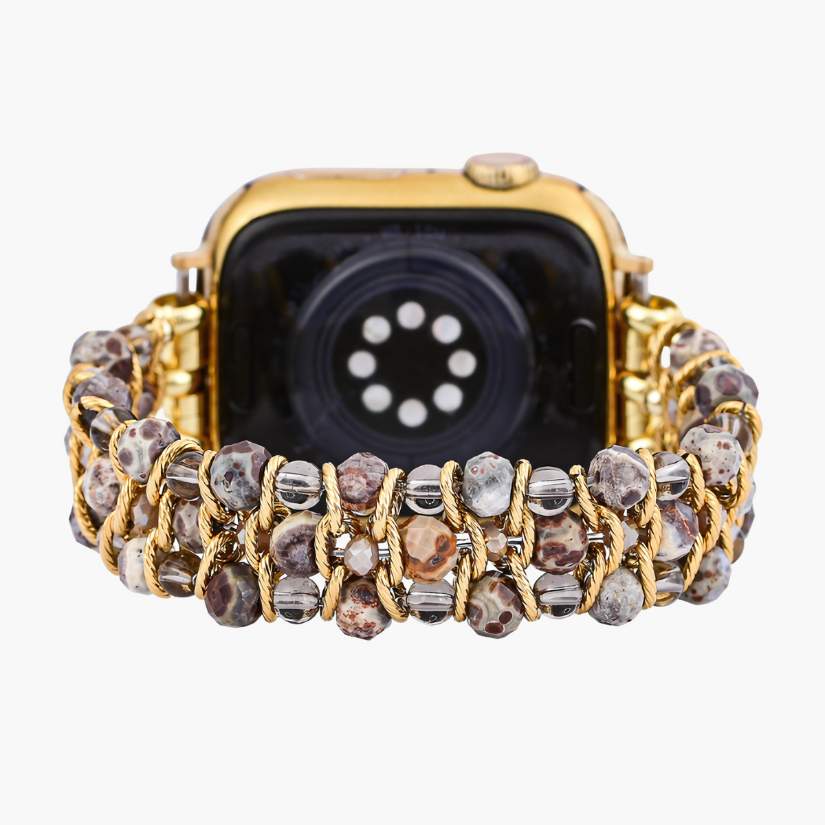 Correa elástica trenzada de jade exuberante para Apple Watch