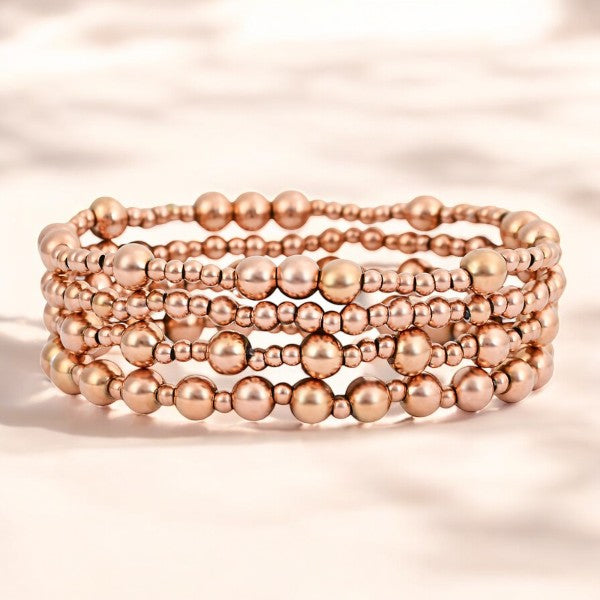 Set de Pulseras Serenidad en Oro Rosa