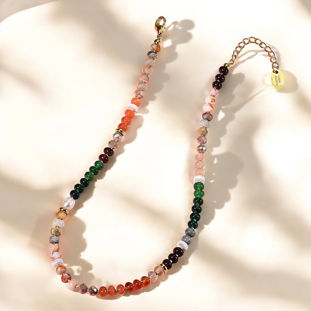 Collar de Piedra Natural Coral