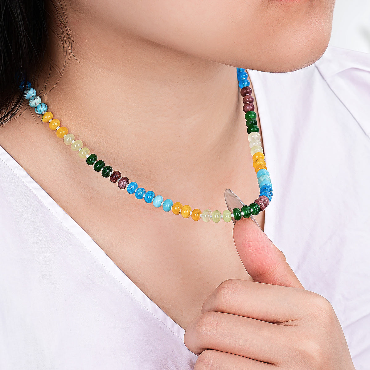 Collar de Piedra Encantadora del Amanecer