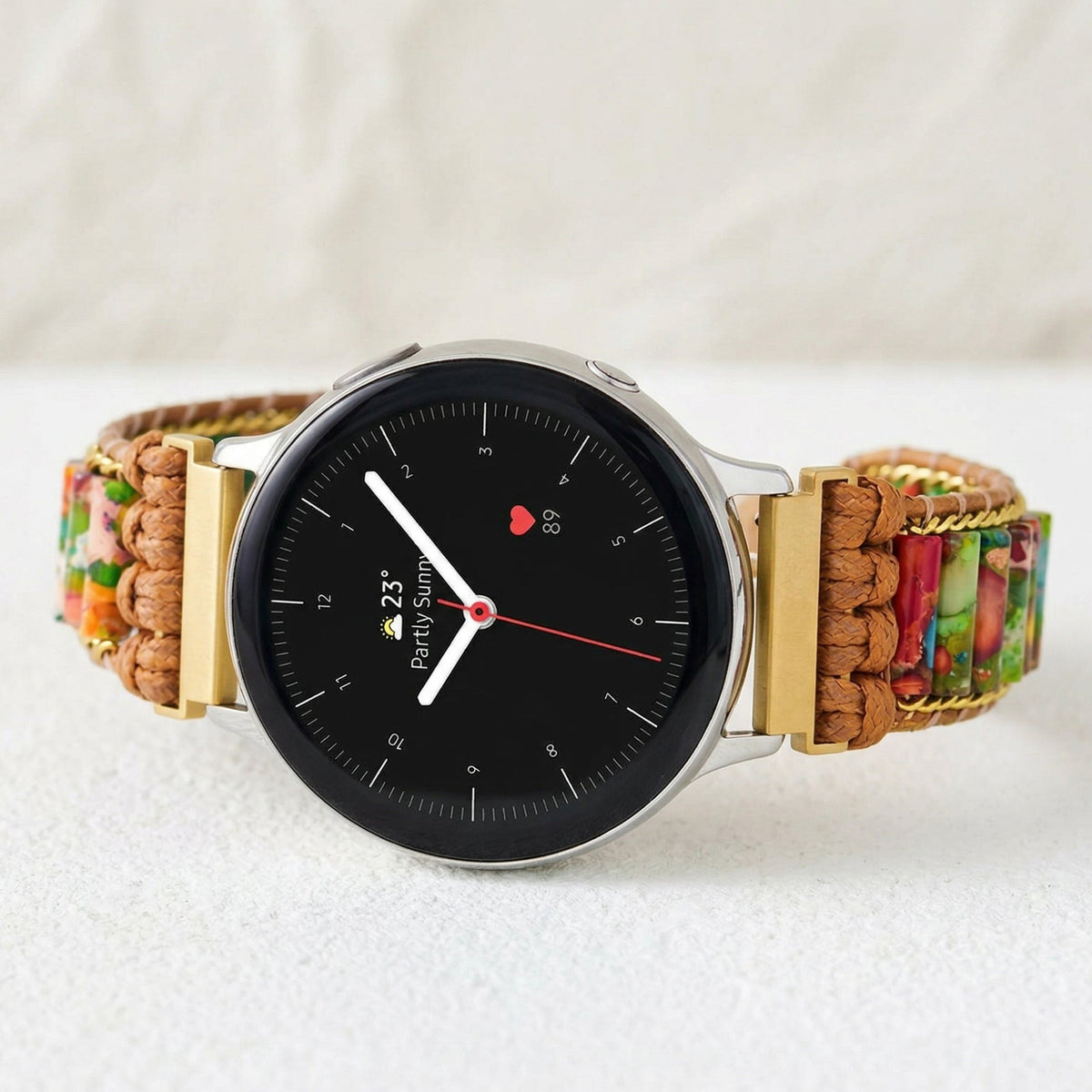 Correa para reloj Samsung Galaxy de jaspe de la selva tropical