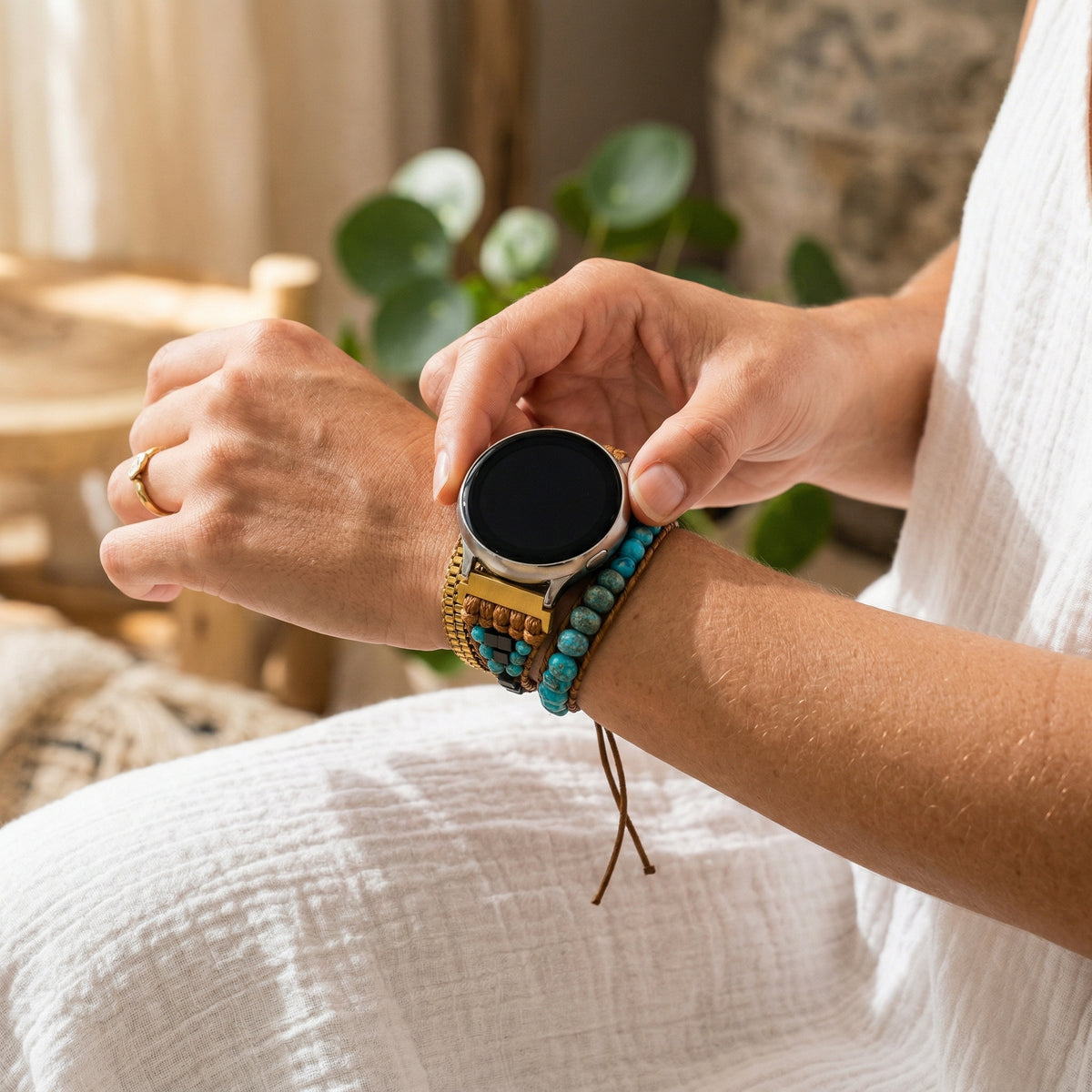 Correa para reloj Samsung Galaxy con energía calmante turquesa