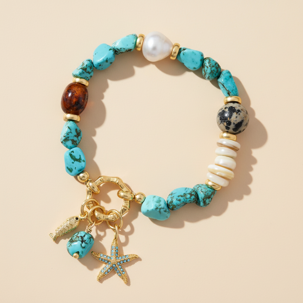 Pulsera con encanto Marea Turquesa