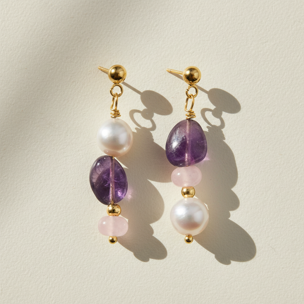 Pendientes Amethyst Glow