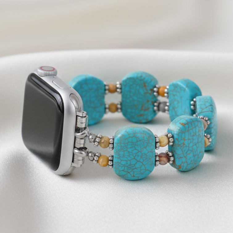 Correa elástica para Apple Watch de howlita turquesa Horizon