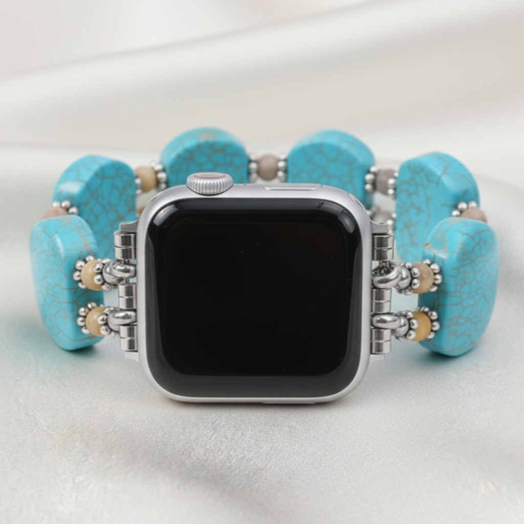 Correa elástica para Apple Watch de howlita turquesa Horizon