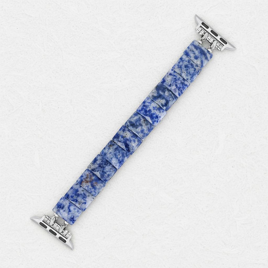 Correa elástica de sodalita azul horizonte para Apple Watch
