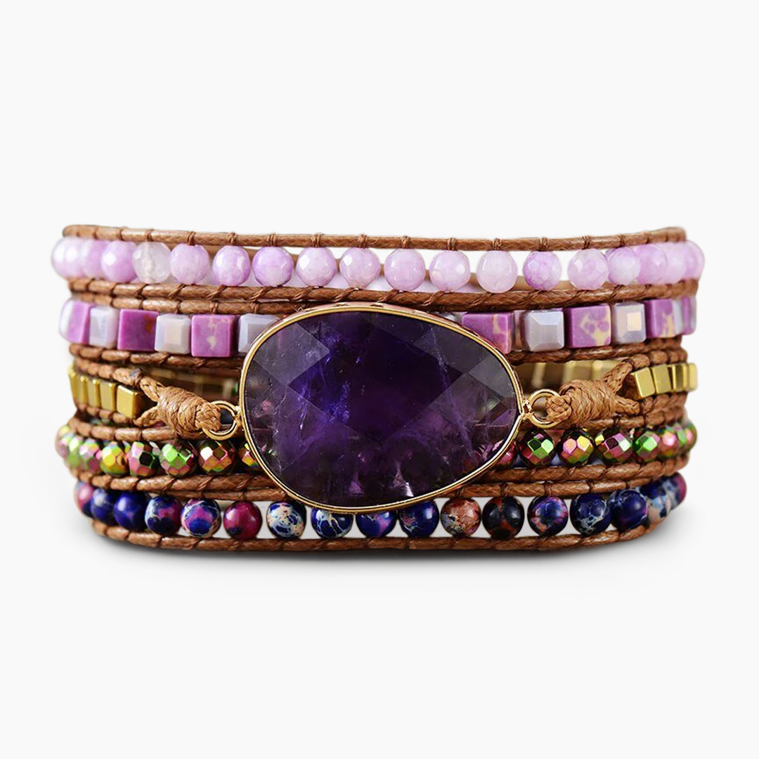 Brazalete envolvente encantador de amatista