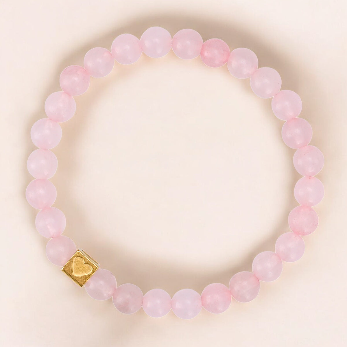 Pulsera de Cuentas de Amor Doradas para San Valentín