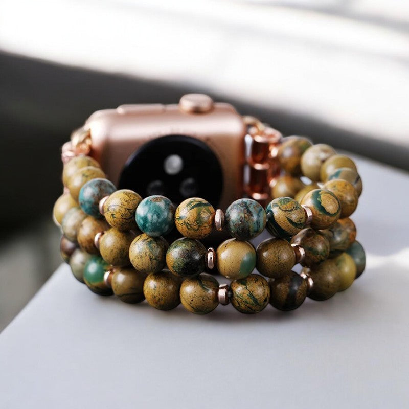 Correa de reloj elástica Draconite de pradera forestal