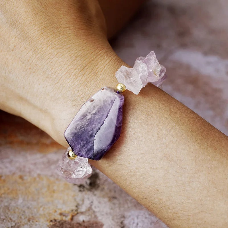 Brazalete elástico bohemio Amethyst Haze