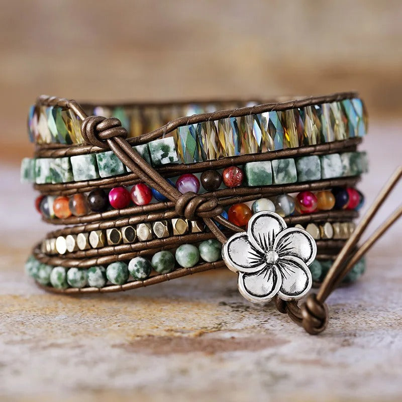 Pulsera Envoltura Vintage Verde