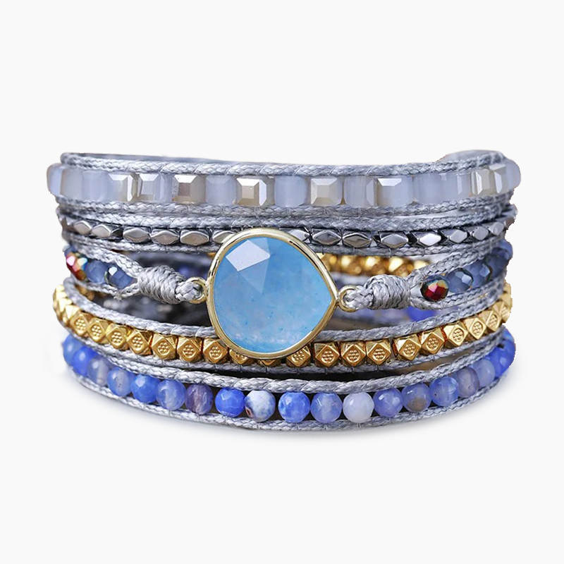 Pulsera envolvente Sky Agate Radiance