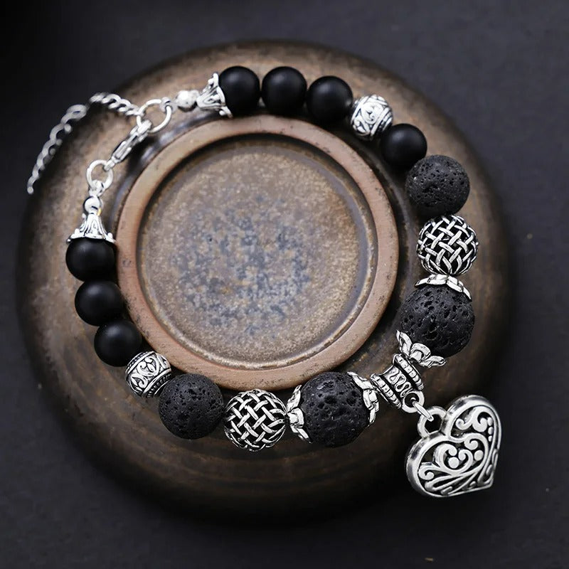 Pulsera Boho Corazón de Medianoche