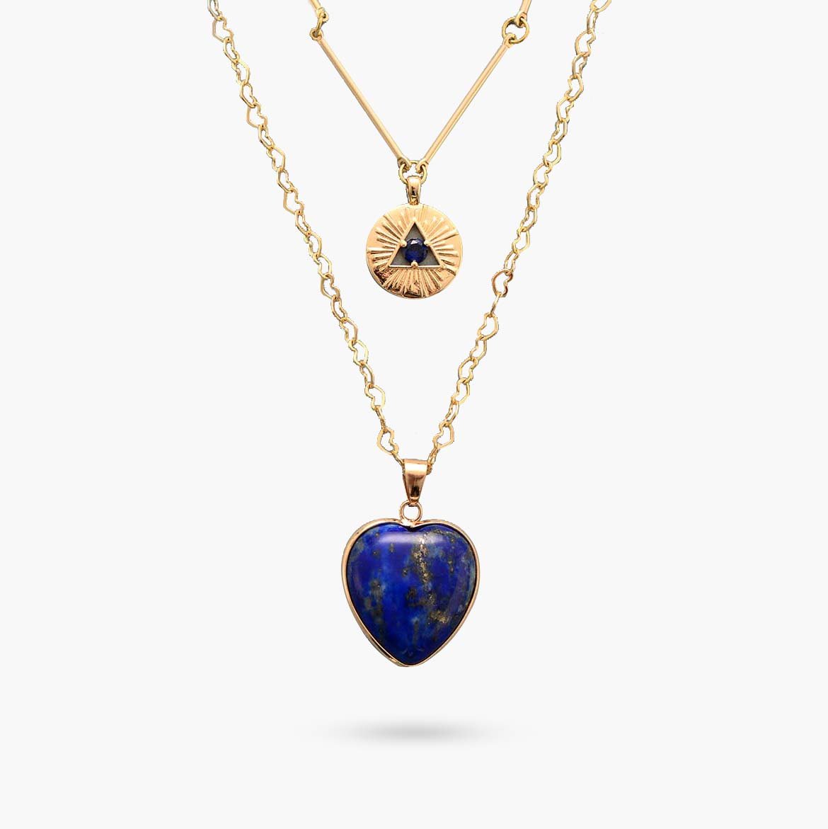 Intense Lapis Lazuli Heart Necklace - Cape Diablo