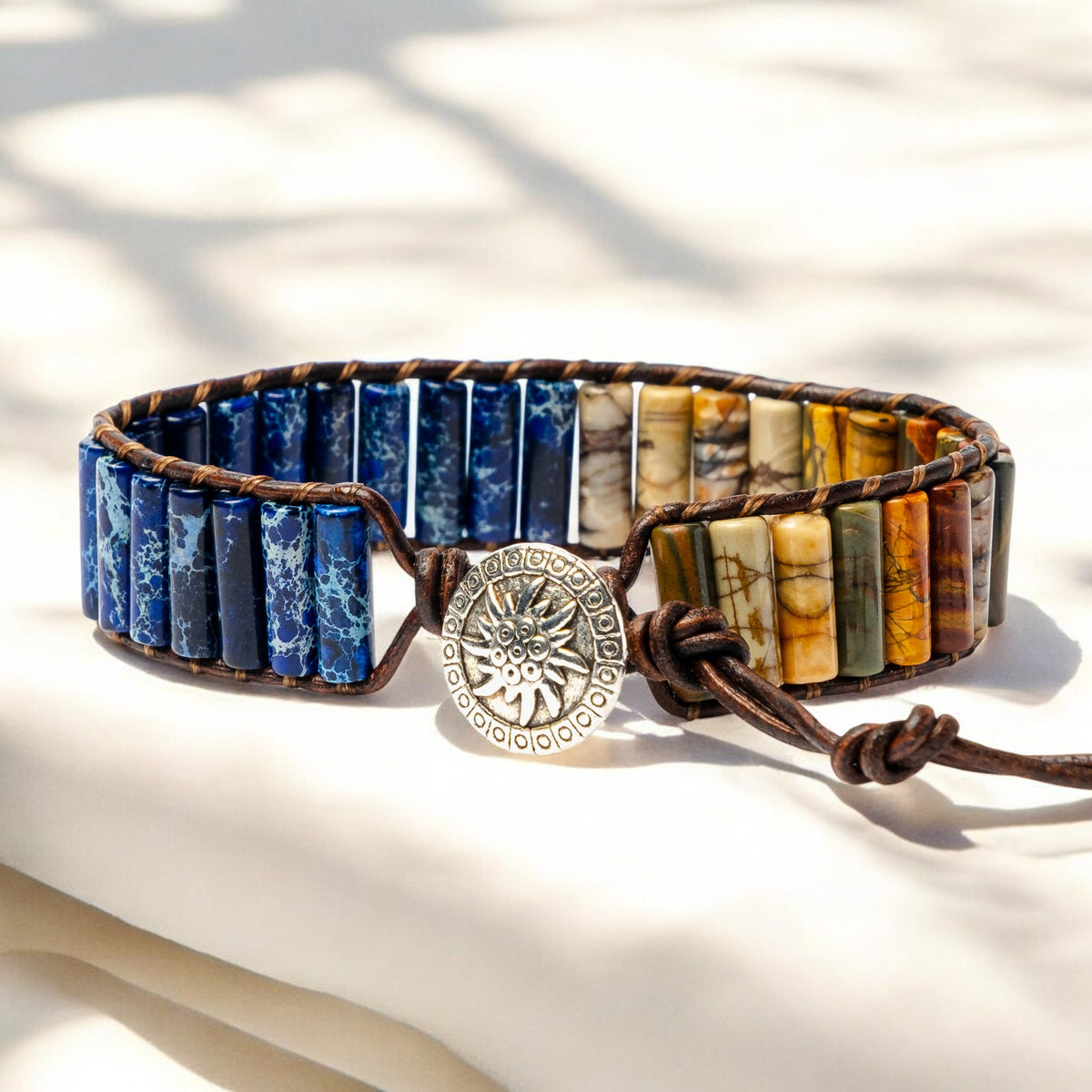 Pulsera de Jaspe Guerrero para Hombre