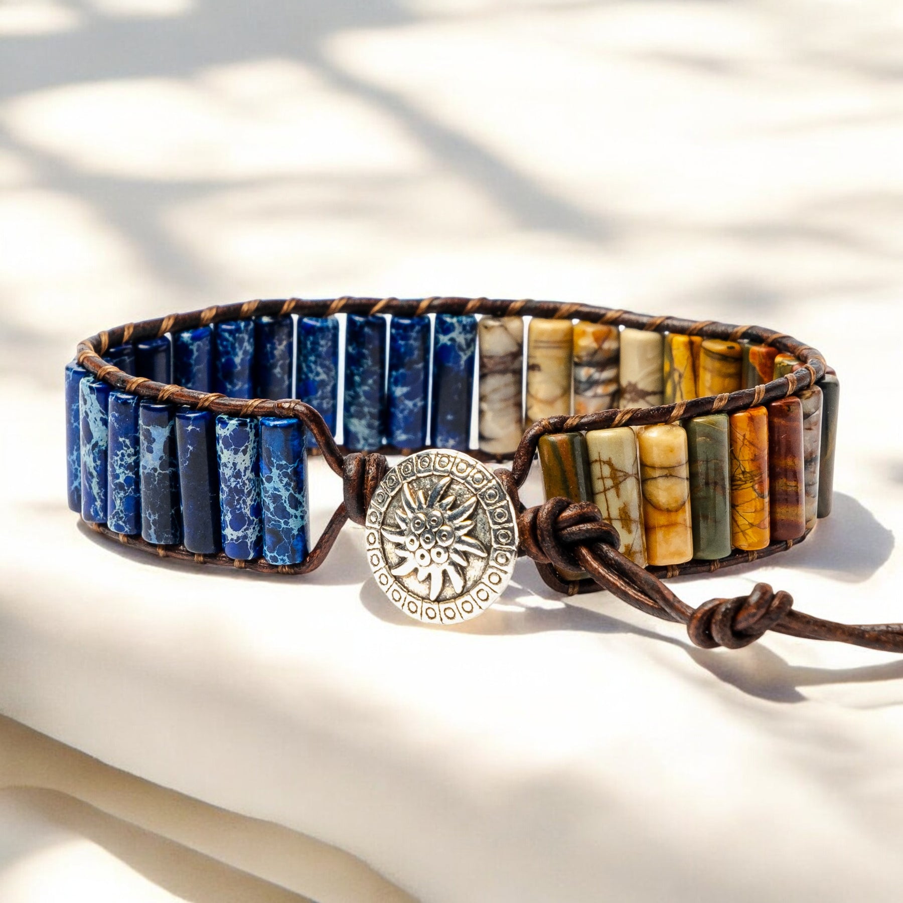 Pulsera de Jaspe Guerrero para Hombre