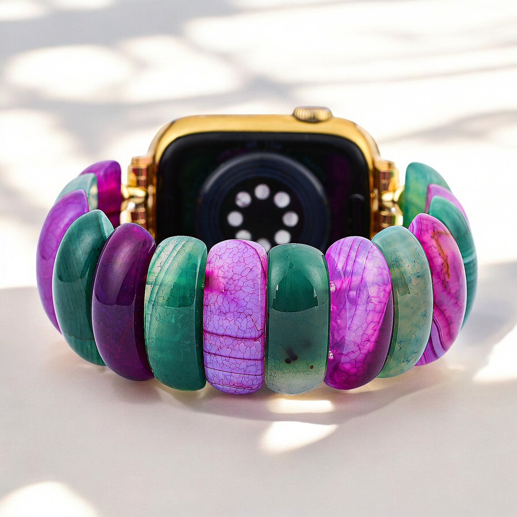Pulsera elástica Bohemian Jewel Agate para Apple Watch