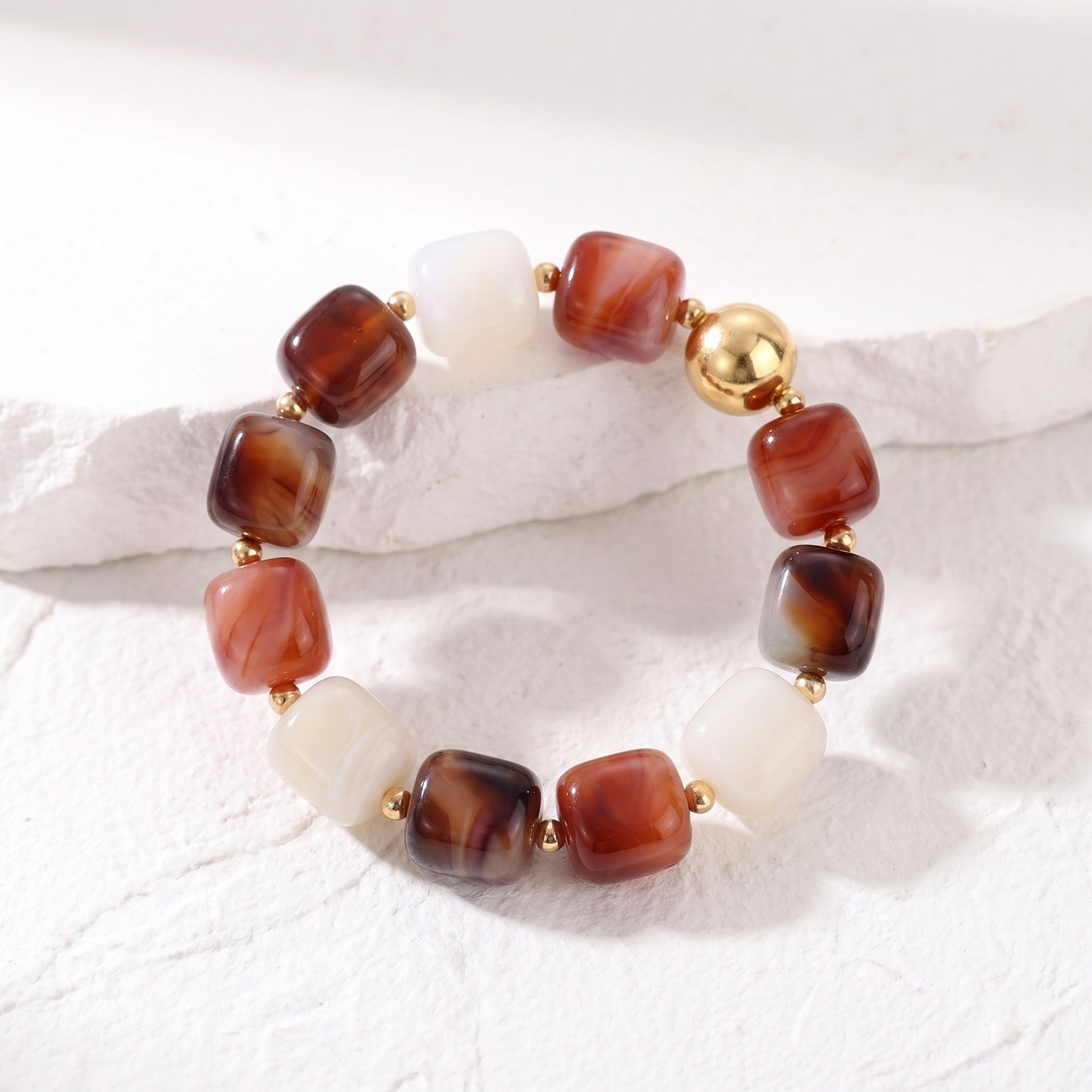 Pulsera gruesa de cuentas mixtas Luna del Desierto