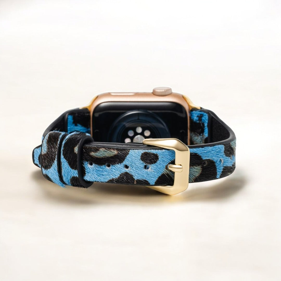 Correa de cuero Wild Azure para Apple Watch