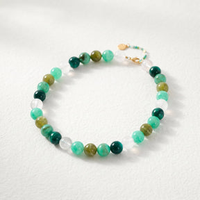 Collar grueso de cuentas color verde azulado