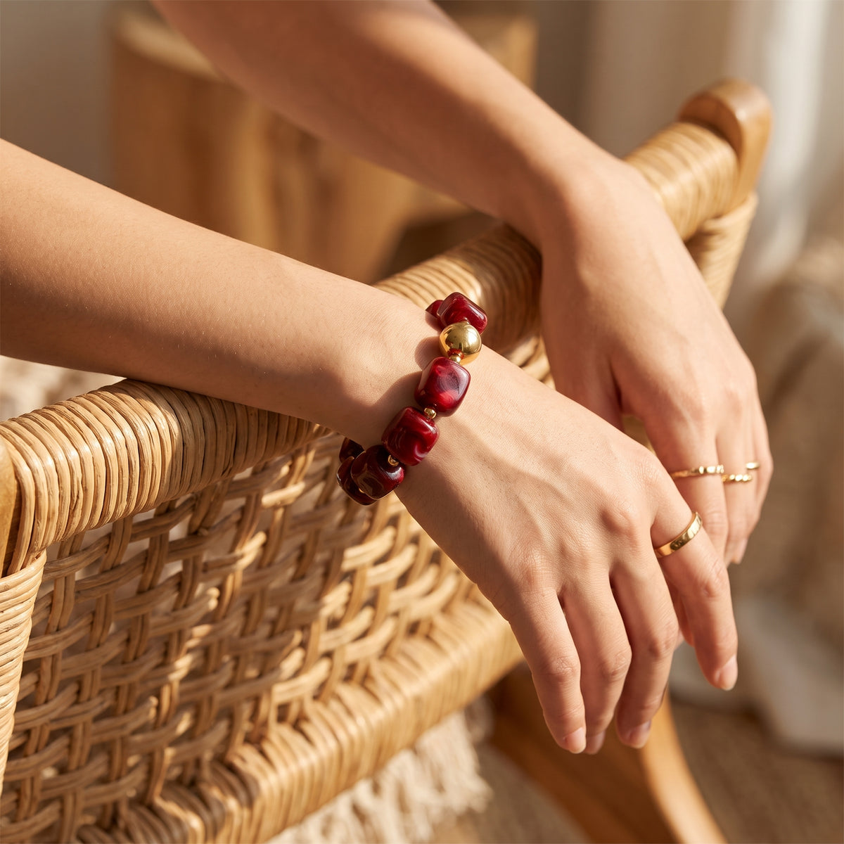 Pulsera gruesa Eclipse Escarlata