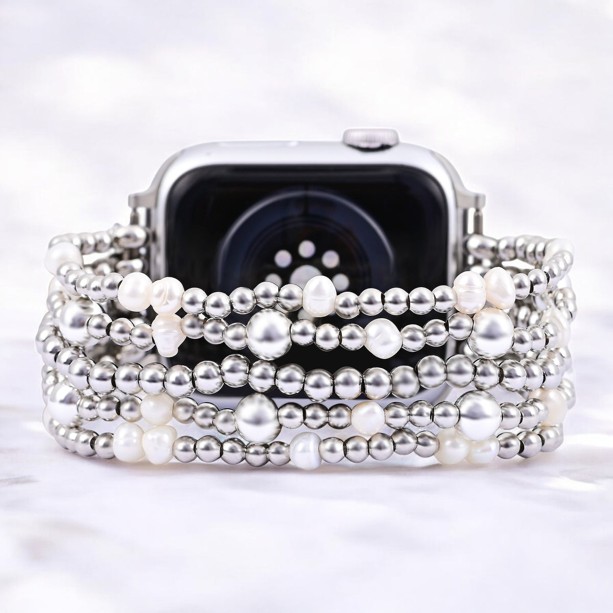 Correa elástica de perla brillante para Apple Watch