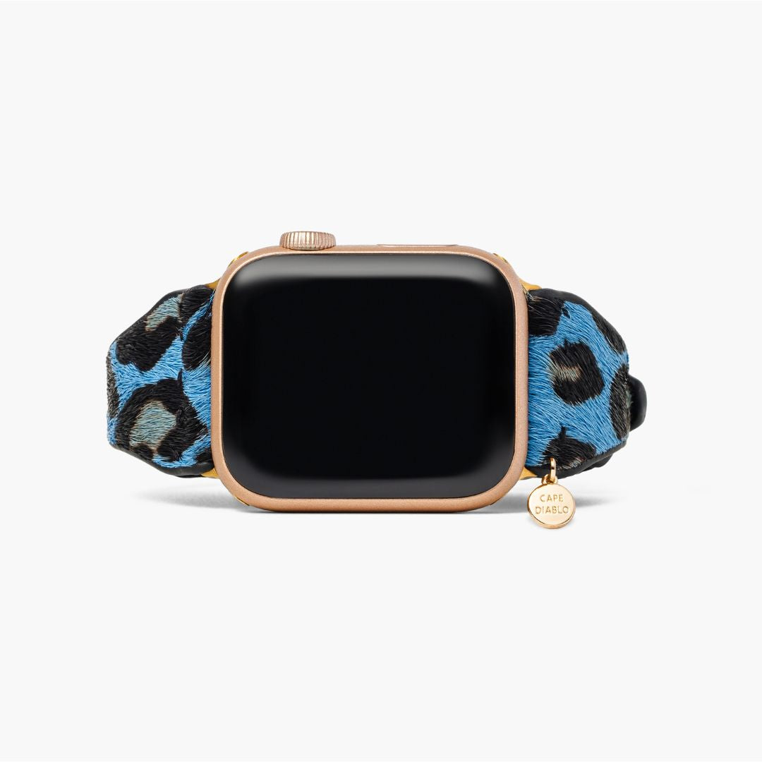 Correa para Apple Watch de cuero azul salvaje