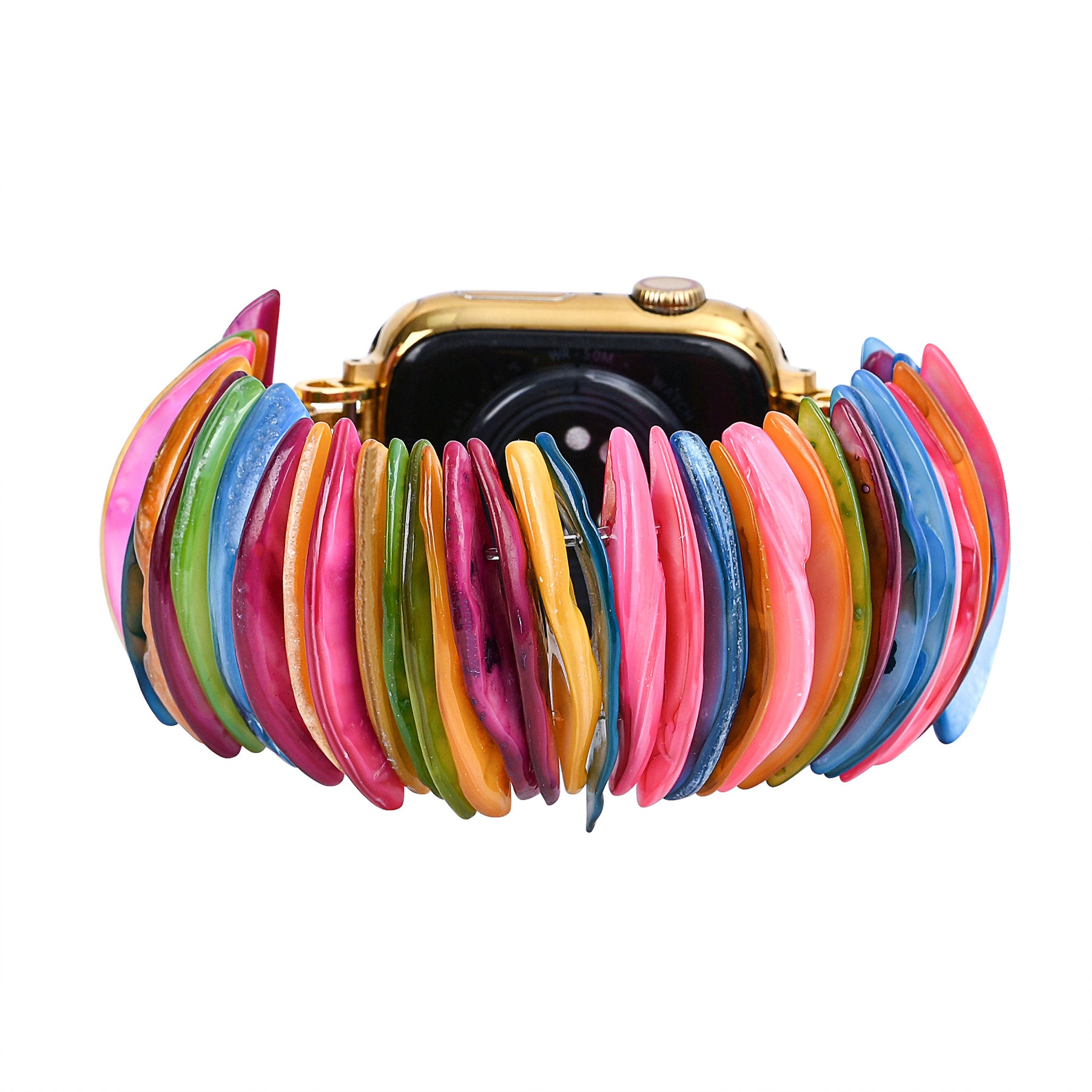 Correa elástica para Apple Watch con cubierta dorada de dopamina